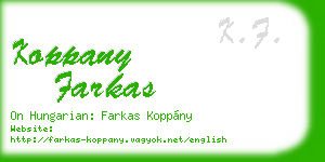koppany farkas business card
