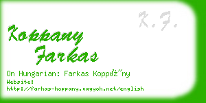 koppany farkas business card